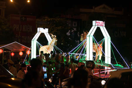 Tuyen Quang, Vietnam September 29, 2017: Mid-Autumn Festival Mid-Autumn Festival of local people in Tuyen Quang province.のeditorial素材