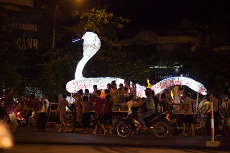Tuyen Quang, Vietnam September 29, 2017: Mid-Autumn Festival Mid-Autumn Festival of local people in Tuyen Quang province.のeditorial素材