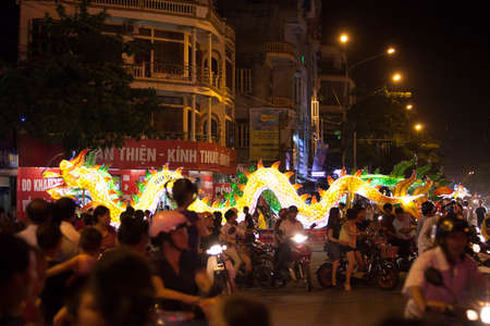 Tuyen Quang, Vietnam September 29, 2017: Mid-Autumn Festival Mid-Autumn Festival of local people in Tuyen Quang province.のeditorial素材
