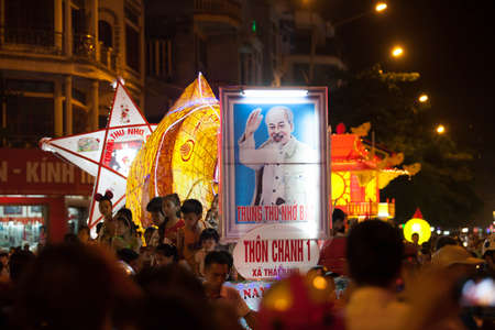 Tuyen Quang, Vietnam September 29, 2017: Mid-Autumn Festival Mid-Autumn Festival of local people in Tuyen Quang province.のeditorial素材