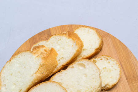 bread and slice of bread,wooden background for design