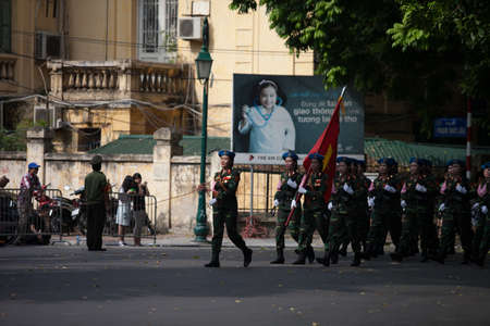 hanoi, vietnam, Sep 2, 2015: parade celebrate Independence Day in Vietnamのeditorial素材