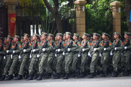 hanoi, vietnam, Sep 2, 2015: parade celebrate Independence Day in Vietnamのeditorial素材