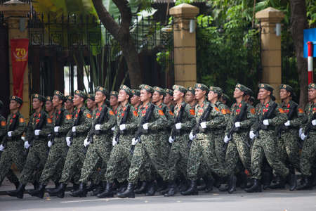 hanoi, vietnam, Sep 2, 2015: parade celebrate Independence Day in Vietnamのeditorial素材