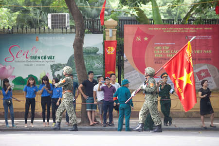 hanoi, vietnam, Sep 2, 2015: parade celebrate Independence Day in Vietnamのeditorial素材