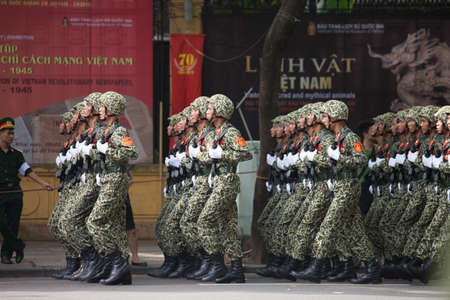 hanoi, vietnam, Sep 2, 2015: parade celebrate Independence Day in Vietnamのeditorial素材