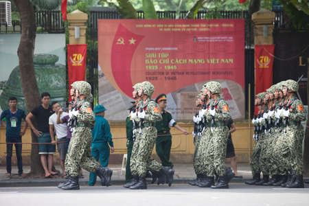 hanoi, vietnam, Sep 2, 2015: parade celebrate Independence Day in Vietnamのeditorial素材