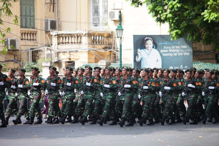 hanoi, vietnam, Sep 2, 2015: parade celebrate Independence Day in Vietnamのeditorial素材