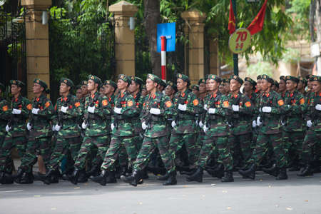 hanoi, vietnam, Sep 2, 2015: parade celebrate Independence Day in Vietnamのeditorial素材