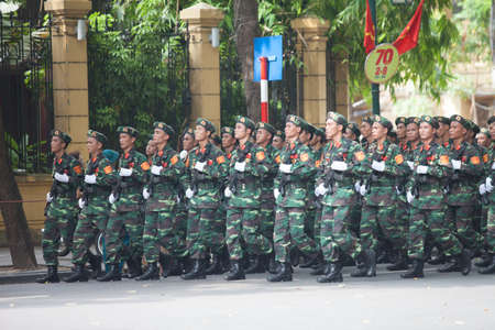 hanoi, vietnam, Sep 2, 2015: parade celebrate Independence Day in Vietnamのeditorial素材