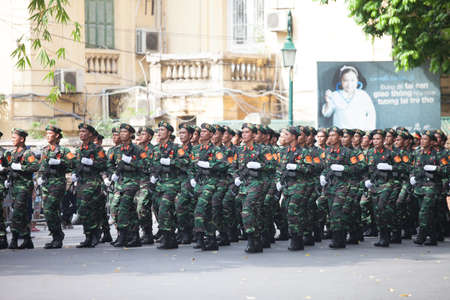 hanoi, vietnam, Sep 2, 2015: parade celebrate Independence Day in Vietnamのeditorial素材