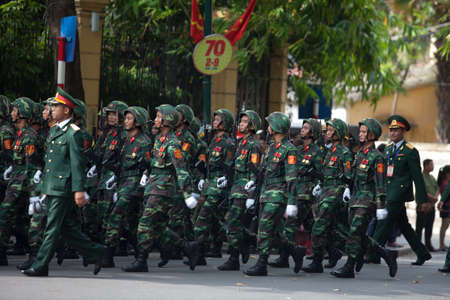 hanoi, vietnam, Sep 2, 2015: parade celebrate Independence Day in Vietnamのeditorial素材