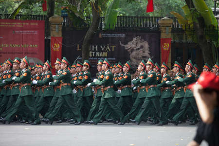 hanoi, vietnam, Sep 2, 2015: parade celebrate Independence Day in Vietnam