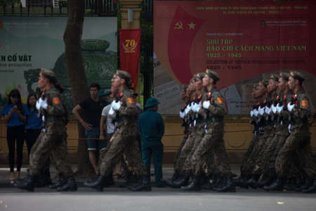 hanoi, vietnam, Sep 2, 2015: parade celebrate Independence Day in Vietnamのeditorial素材