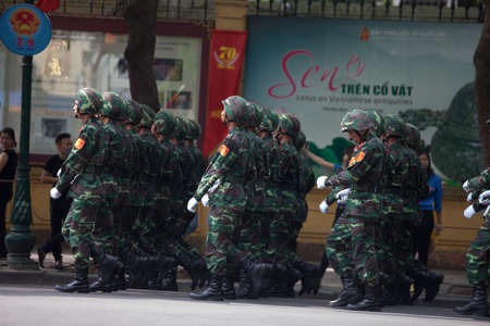 hanoi, vietnam, Sep 2, 2015: parade celebrate Independence Day in Vietnamのeditorial素材