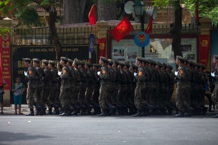 hanoi, vietnam, Sep 2, 2015: parade celebrate Independence Day in Vietnamのeditorial素材