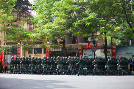 hanoi, vietnam, Sep 2, 2015: parade celebrate Independence Day in Vietnamのeditorial素材