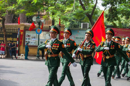 hanoi, vietnam, Sep 2, 2015: parade celebrate Independence Day in Vietnamのeditorial素材