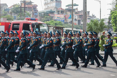 hanoi, vietnam, Sep 2, 2015: parade celebrate Independence Day in Vietnamのeditorial素材