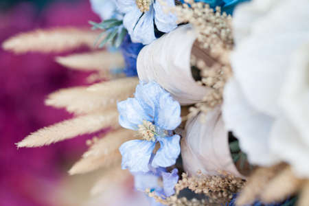 Close-up Large Beautiful bouquet of mixed flowers. Flower background and Wallpaper. Floral shop concept . Beautiful fresh cut bouquet. Flowers deliveryの写真素材