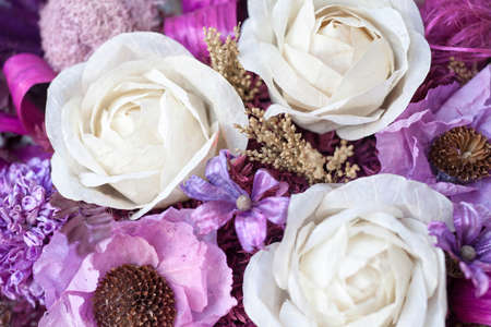 Close-up Large Beautiful bouquet of mixed flowers. Flower background and Wallpaper. Floral shop concept . Beautiful fresh cut bouquet. Flowers deliveryの写真素材