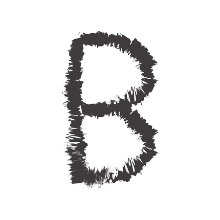 font black B compatible with small font black a-z can to do many thing on web design or website.のイラスト素材