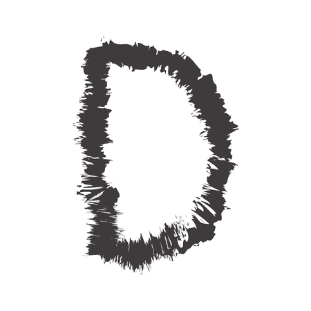 font black D compatible with small font black a-z can to do many thing on web design or website.のイラスト素材