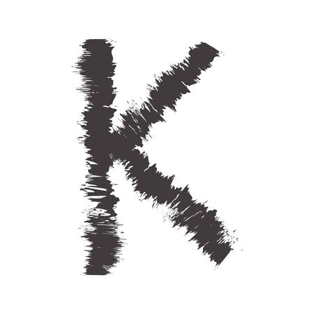font black K compatible with small font black a-z can to do many thing on web design or website.のイラスト素材