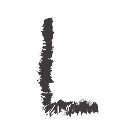 font black L compatible with small font black a-z can to do many thing on web design or website.のイラスト素材