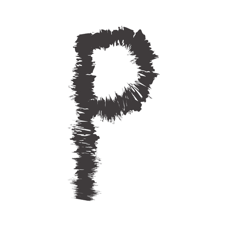 small font black p compatible with font black A-Z and can to do many thing on web design or website.のイラスト素材
