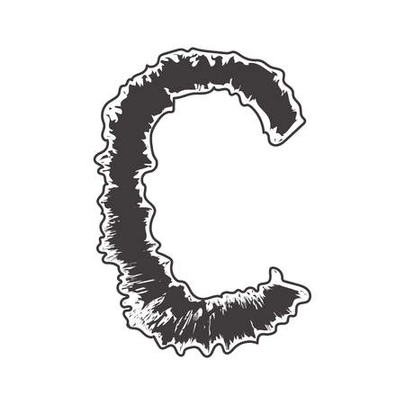 pattern font black C compatible with small pattern font black a-z and can to do many thing on web design or website.のイラスト素材