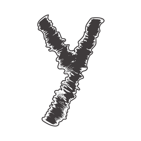 pattern font black Y compatible with small pattern font black a-z and can to do many thing on web design or website.のイラスト素材