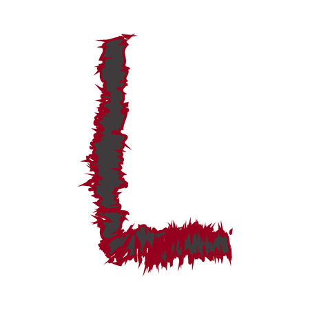 abstract font color L compatible with small abstract font color a-z and can to do many thing on web design or website.のイラスト素材