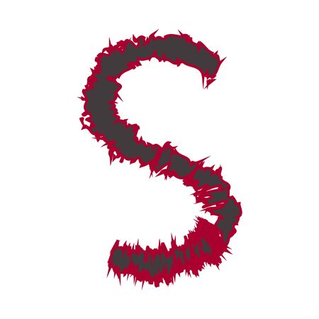 abstract font color S compatible with small abstract font color a-z and can to do many thing on web design or website.のイラスト素材