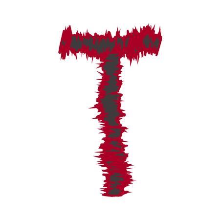abstract font color T compatible with small abstract font color a-z and can to do many thing on web design or website.のイラスト素材