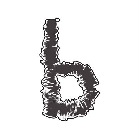 small pattern font black b compatible with pattern font black A-Z and can to do many thing on web design or website.のイラスト素材