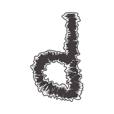 small pattern font black d compatible with pattern font black A-Z and can to do many thing on web design or website.のイラスト素材