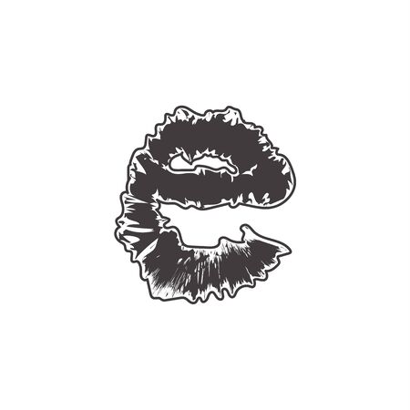 small pattern font black e compatible with pattern font black A-Z and can to do many thing on web design or website.のイラスト素材
