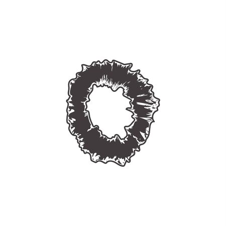 small pattern font black o compatible with pattern font black A-Z and can to do many thing on web design or website.のイラスト素材