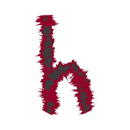 small abstract font color h compatible with abstract font color A-Z and can to do many thing on web design or website.のイラスト素材