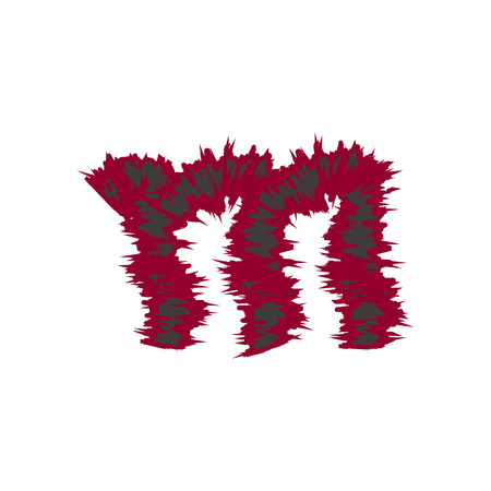 small abstract font color m compatible with abstract font color A-Z and can to do many thing on web design or website.のイラスト素材