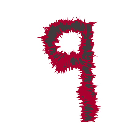 small abstract font color q compatible with abstract font color A-Z and can to do many thing on web design or website.のイラスト素材