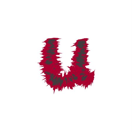 small abstract font color u compatible with abstract font color A-Z and can to do many thing on web design or website.のイラスト素材
