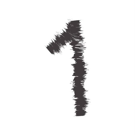 number black one compatible with font black A-Z and small font black a-z,can to do many thing on web design or website.のイラスト素材