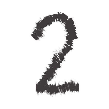 number black two compatible with font black A-Z and small font black a-z,can to do many thing on web design or website.のイラスト素材