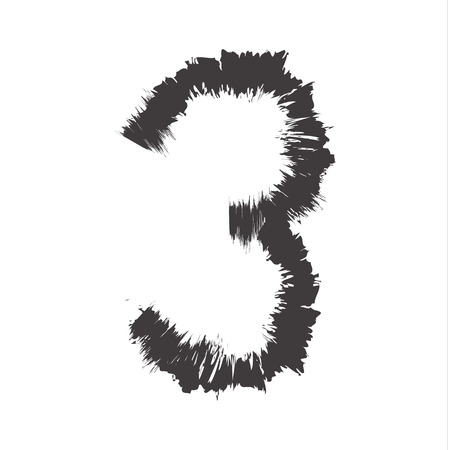number black three compatible with font black A-Z and small font black a-z,can to do many thing on web design or website.のイラスト素材