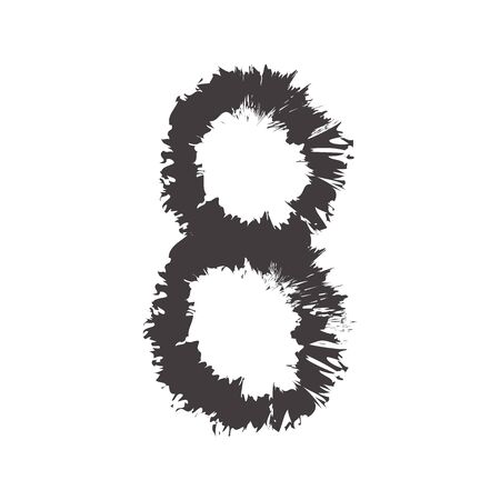 number black eight compatible with font black A-Z and small font black a-z,can to do many thing on web design or website.のイラスト素材
