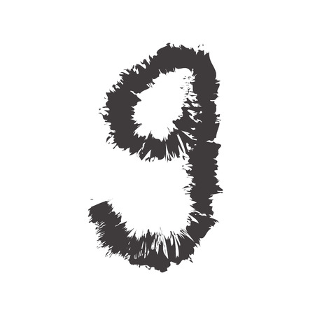number black nine compatible with font black A-Z and small font black a-z,can to do many thing on web design or website.のイラスト素材