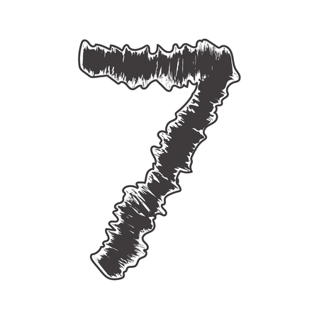 pattern number black seven compatible with small pattern font black a-z and pattern font black A-Z,can to do many thing on web design or website.のイラスト素材