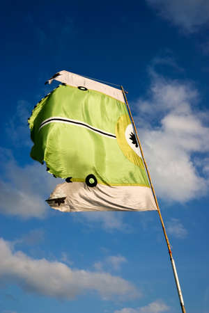Flag on display at Lloyd Park Croydon Surreyの写真素材